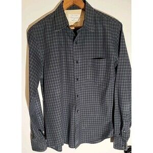 Rag & Bone Tailored Workwear Men’s Medium Grey Plaid Long Sleeve Button-Up Shirt